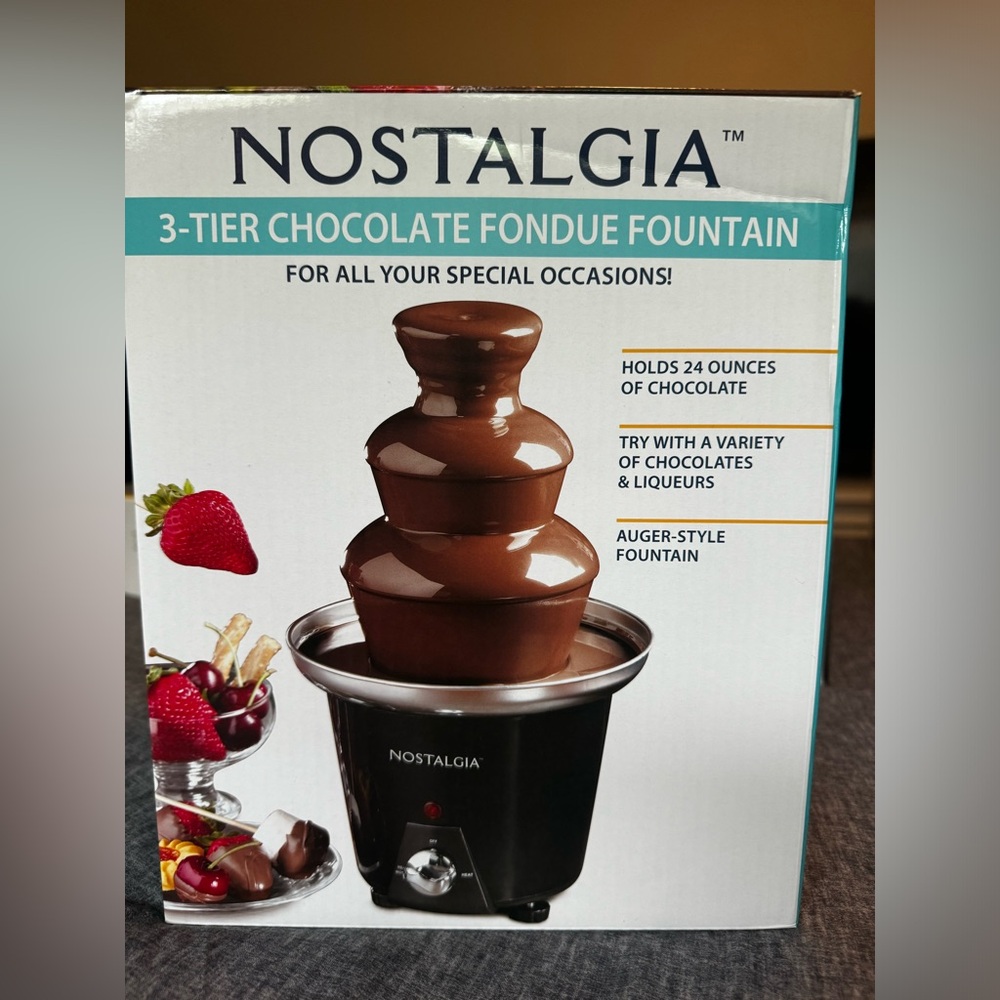 3 tier chocolate fondue fountain